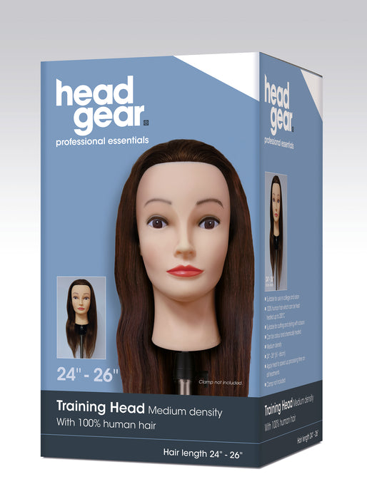 Headgear - 22" - 24" training head 100% human hair