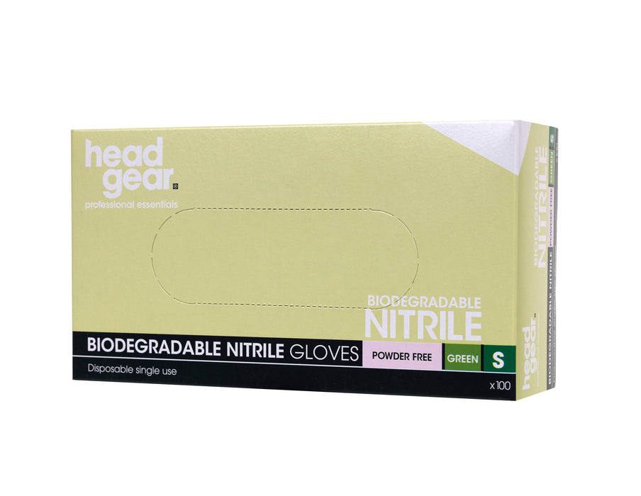 Headgear - Nitrile biodegradable powder free gloves - Small